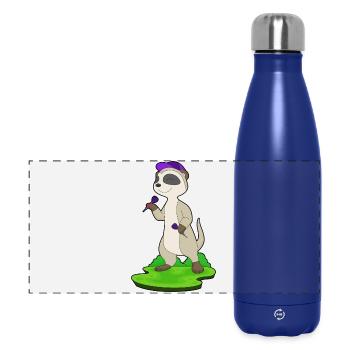 Erdmännchen Dart Dartpfeil - Panorama Isolierflasche 500 ml - Dunkelblau  - Vorne