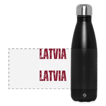 Latvian pride, I love Latvia - Panoramic Thermal Bottle 500 ml - black - Front