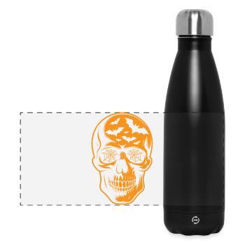 Spiderweb Skull Halloween - Panoramic Thermal Bottle 500 ml - black - Front
