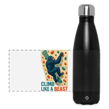 Cadeau du Singe Bête Grimpeur Gorille Bouldering - Gourde isotherme panoramique 500 ml - noir - Devant