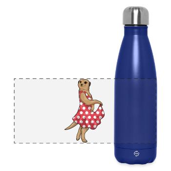 Erdmännchen Polka Dots Kleid - Panorama Isolierflasche 500 ml - Dunkelblau  - Vorne