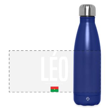 Leo Burkina Faso - Panoramic Thermal Bottle 500 ml - dark blue  - Front