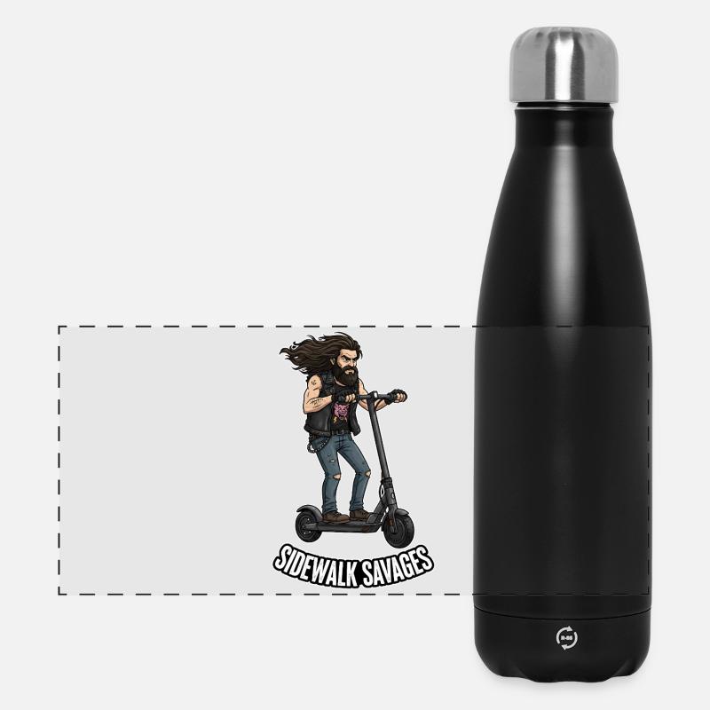 Sidewalk Savages - Panorama Isolierflasche 500 ml - Schwarz