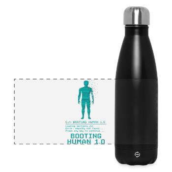Booting Human 1.0 Empathy Error - Panoramic Thermal Bottle 500 ml - black - Front