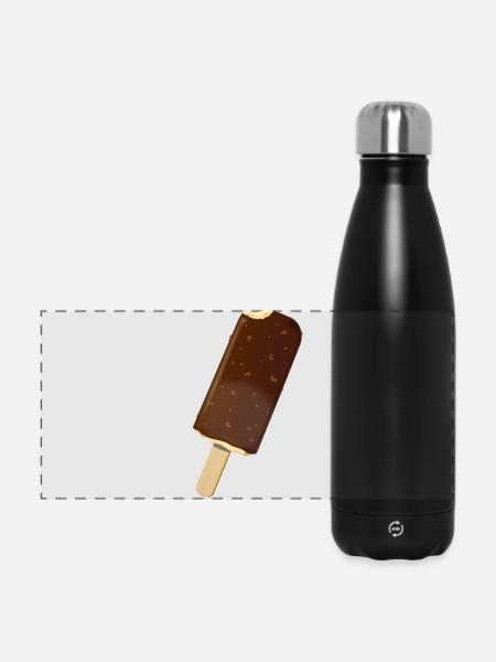 Eis - Panorama Isolierflasche 500 ml - Schwarz