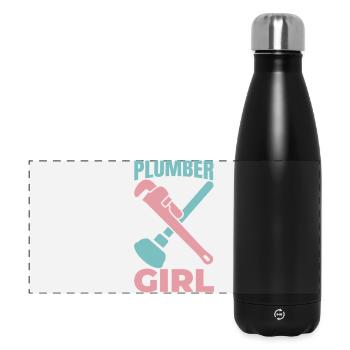 Plumber Girl - Panoramic Thermal Bottle 500 ml - black - Front