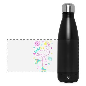 Groovy 6 anniversaires Flamingo - Gourde isotherme panoramique 500 ml - noir - Devant