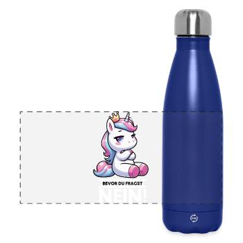Avant que vous ne demandiez, pas de licorne licornes fan de licorne - Gourde isotherme panoramique 500 ml - bleu foncé  - Devant