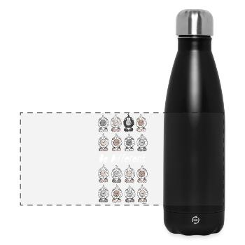 Be Different Schafe - Panorama Isolierflasche 500 ml - Schwarz - Vorne