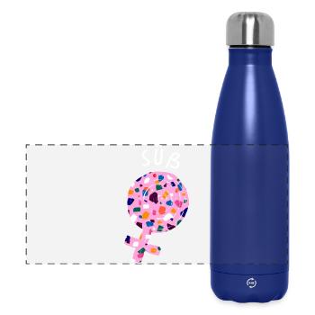 Süß Spruch Süßigkeiten Naschkatzen Nachspeise - Panorama Isolierflasche 500 ml - Dunkelblau  - Vorne