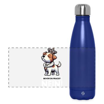 Bevor du Fragst Jack Russel terrier Jackie Terrier - Panorama Isolierflasche 500 ml - Dunkelblau  - Vorne