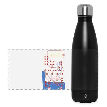 Audio Circuit Platinenkunst - Panorama Isolierflasche 500 ml - Schwarz - Vorne