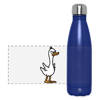 Wütende Gans - Panorama Isolierflasche 500 ml - Dunkelblau  - Vorne