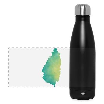 Saint Lucia - Panorama Isolierflasche 500 ml - Schwarz - Vorne