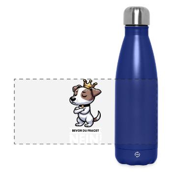 Bevor du Fragst Jack Russel terrier Jackie Terrier - Panorama Isolierflasche 500 ml - Dunkelblau  - Vorne