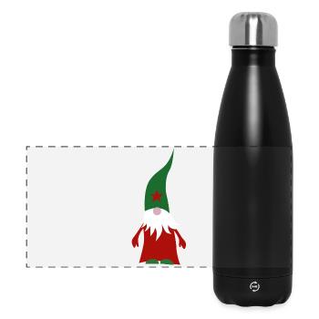 Secret Santa Red Christmas Dwarf Advent Beard - Panoramic Thermal Bottle 500 ml - black - Front