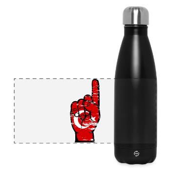 Drapeau de la Turquie numéro 1 utilisé - Gourde isotherme panoramique 500 ml - noir - Devant