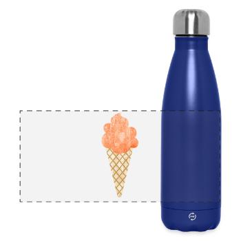 Eis Sommer Waffel Softeis Eiscreme süß fruchtig - Panorama Isolierflasche 500 ml - Dunkelblau  - Vorne