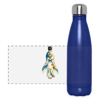 Kimono . 1 . AI generated - Panoramic Thermal Bottle 500 ml - dark blue  - Front