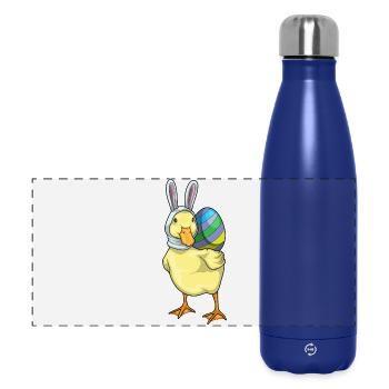 Oreilles de lapin de Pâques canard - Gourde isotherme panoramique 500 ml - bleu foncé  - Devant