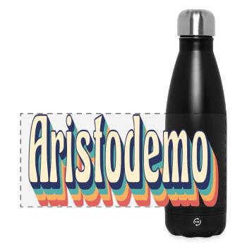 Aristodemo Retro Vintage T-Shirt - Panorama Isolierflasche 500 ml - Schwarz - Vorne