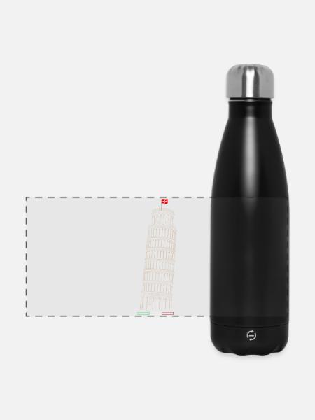 Schiefe Turm von Pisa - Panorama Isolierflasche 500 ml - Schwarz