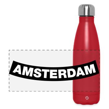 Élément du chapitre d’Amsterdam (Bachelor Party MC Rocker Design) - Gourde isotherme panoramique 500 ml - rouge - Devant