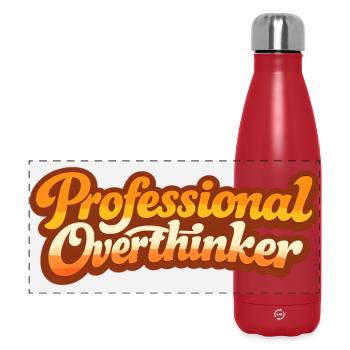 PROFESSIONAL OVERTHINKER VINTAGE - Panorama Isolierflasche 500 ml - Rot - Vorne