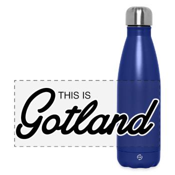 Das ist Gotland - Panorama Isolierflasche 500 ml - Dunkelblau  - Vorne