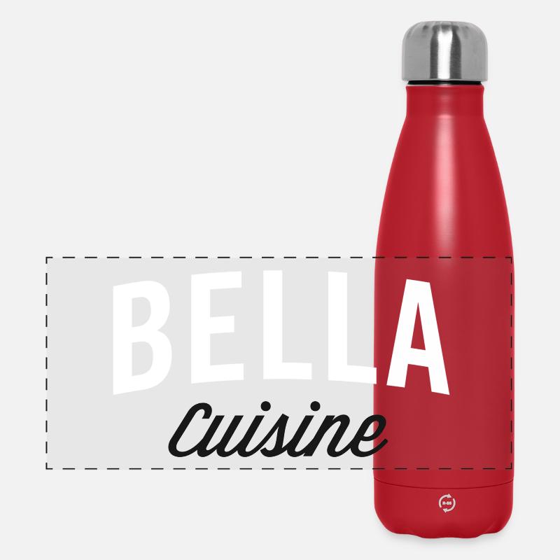 Bella Kitchen Typography - Panoramic Thermal Bottle 500 ml - red