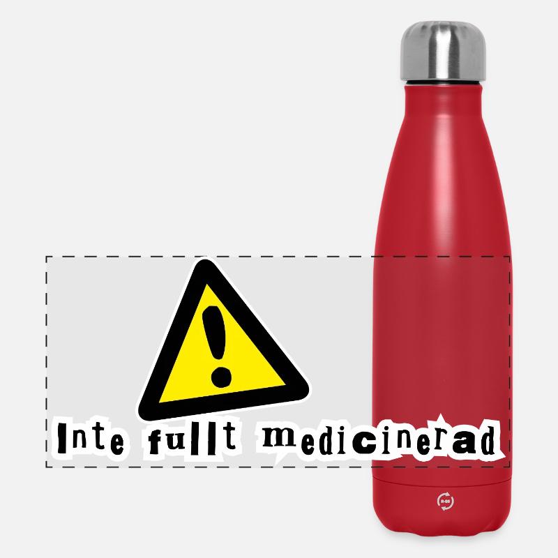 Pas complètement médicamenté - Gourde isotherme panoramique 500 ml - rouge