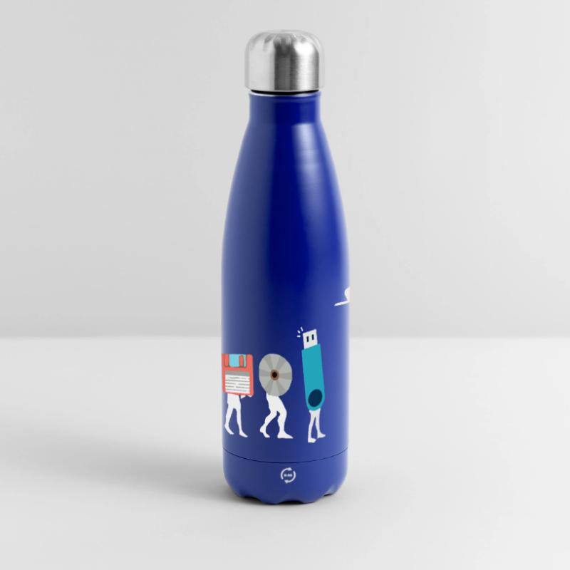 Cloud-Computing-Lustige Programmierer-Daten-KI-Software Panorama Isolierflasche 500 ml