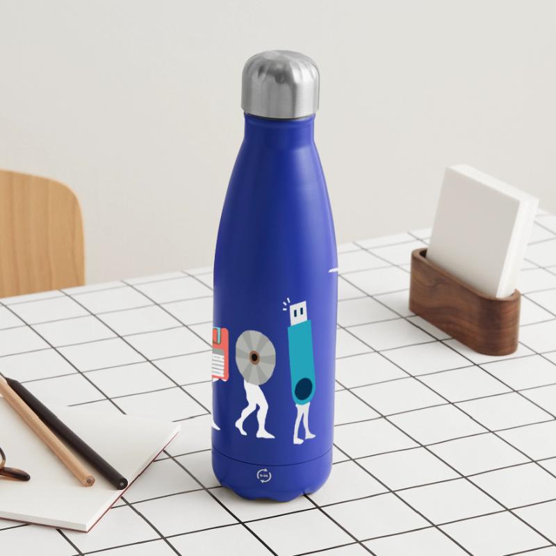 Cloud-Computing-Lustige Programmierer-Daten-KI-Software Panorama Isolierflasche 500 ml