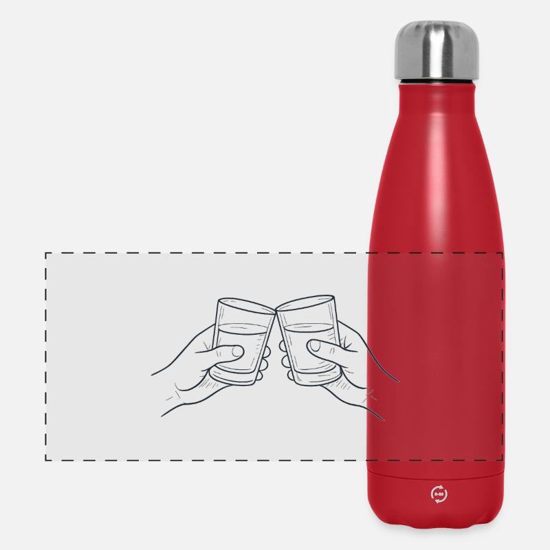 nudge - Panoramic Thermal Bottle 500 ml - red