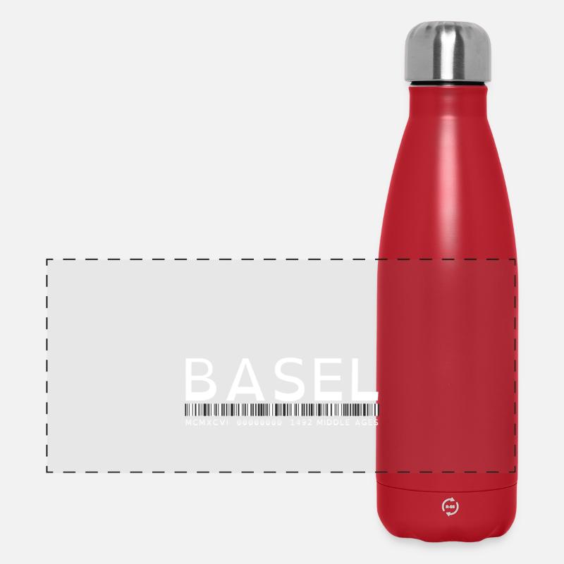 BASEL - Panorama Isolierflasche 500 ml - Rot