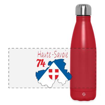 Haute-savoie - Gourde isotherme panoramique 500 ml - rouge - Devant