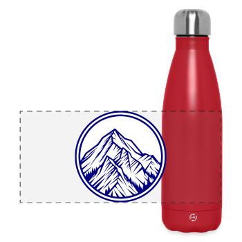 Mountains Symbol Rocks - Panoramic Thermal Bottle 500 ml - red - Front
