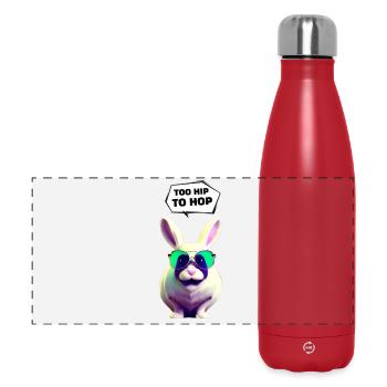 Lapin de Pâques - Trop branché pour sauter - Gourde isotherme panoramique 500 ml - rouge - Devant