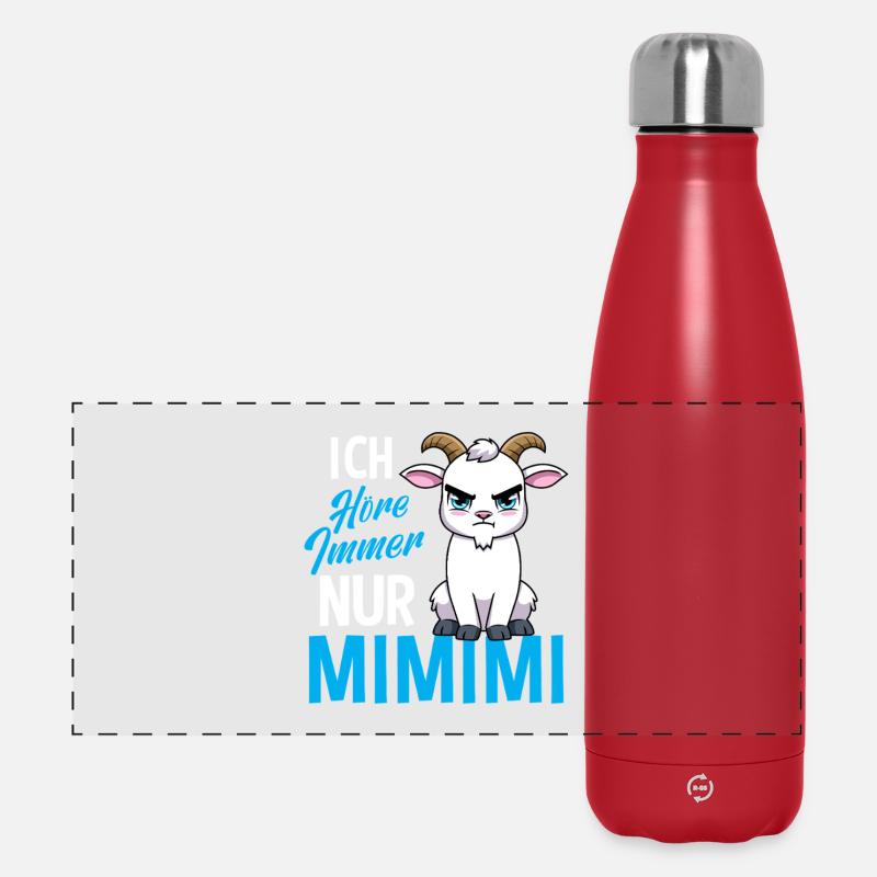 Ich Höre Immer Nur Ein Mimimi Ziege - Panorama Isolierflasche 500 ml - Rot