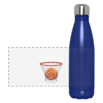 Basketball Fun : le cerceau est là - Gourde isotherme panoramique 500 ml - bleu foncé  - Devant