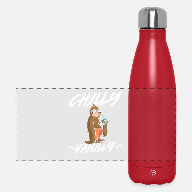 Chilly Vanilla Sloth - Panoramic Thermal Bottle 500 ml - red
