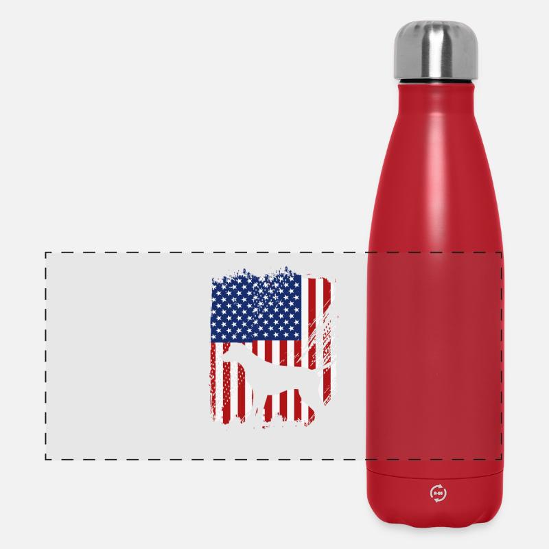 Deutsch Kurzhaar Hund German Pointer - Panorama Isolierflasche 500 ml - Rot