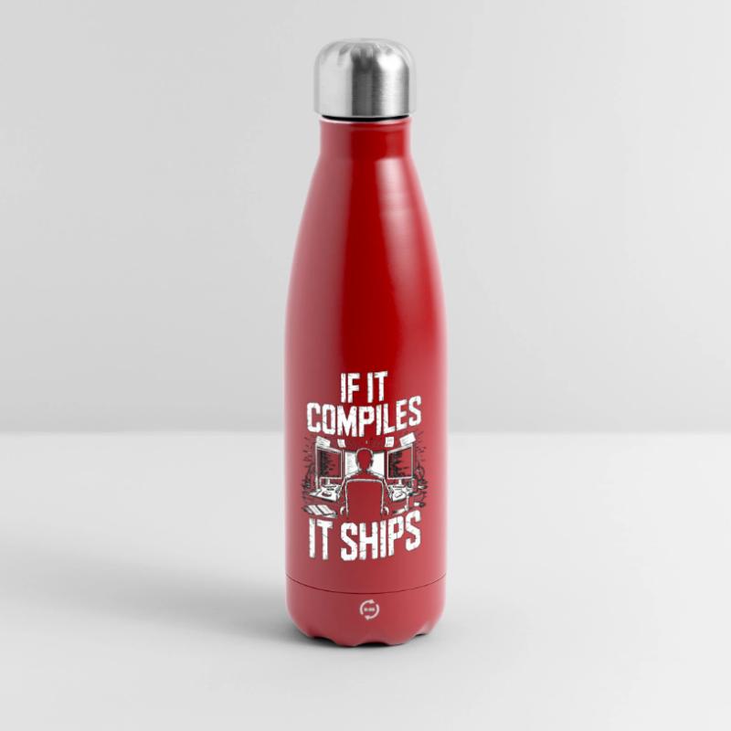 Game Developer If It Compiles It Gaming Programmer Panorama Isolierflasche 500 ml