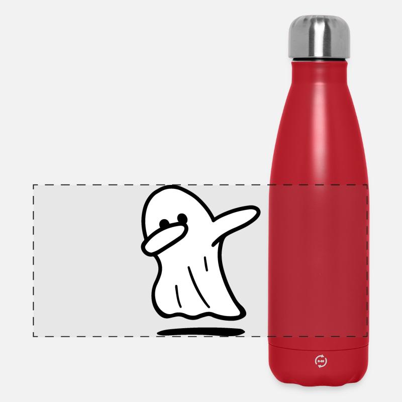 Ghost / Funny ghost / halloween / dabbing ghost - Panoramic Thermal Bottle 500 ml - red