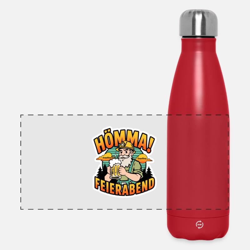 Hömma Feierabend - Panorama Isolierflasche 500 ml - Rot