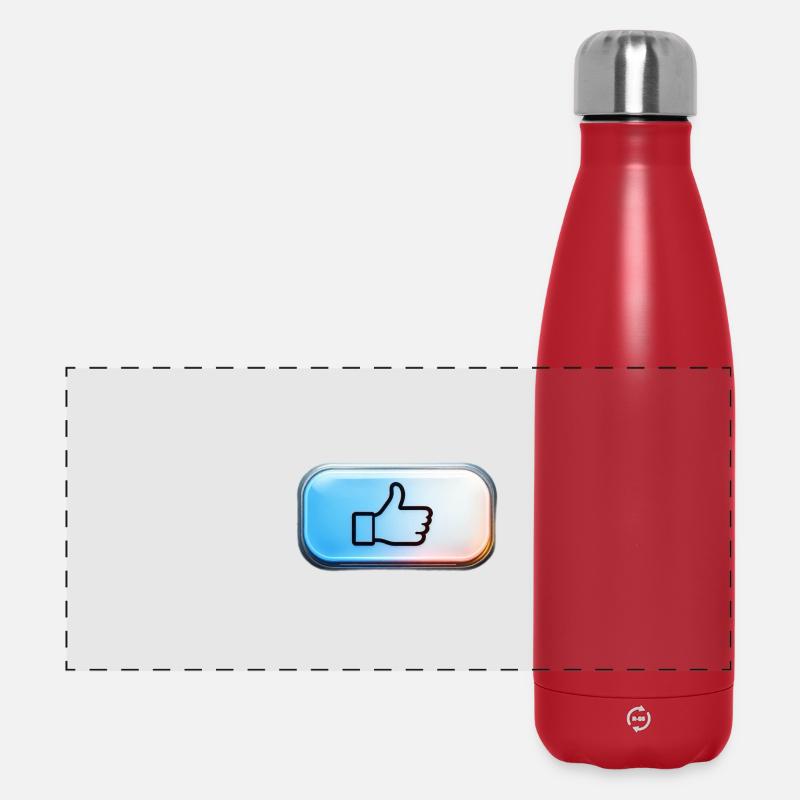Neon Daumen Hoch Gradient - Panorama Isolierflasche 500 ml - Rot