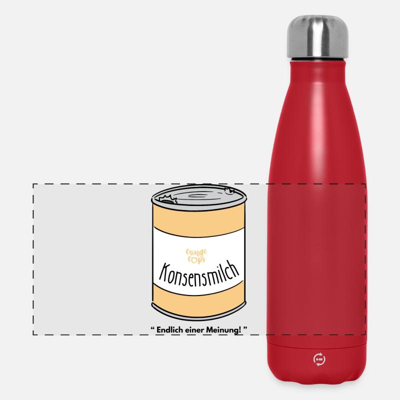 Konsensmilch - Panorama Isolierflasche 500 ml - Rot