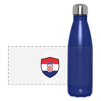Split Croatia Shield - Panoramic Thermal Bottle 500 ml - dark blue  - Front