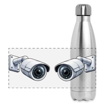 Caméra de surveillance - Gourde isotherme panoramique 500 ml - argent clair - Devant