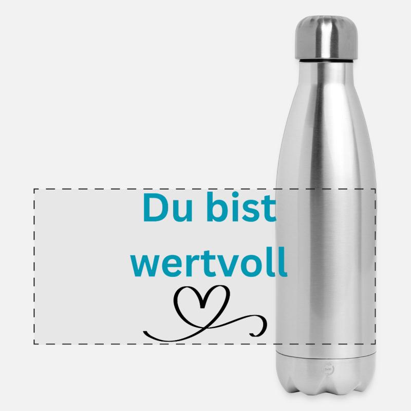 LIEBEVOLL wertvoll - Panorama Isolierflasche 500 ml - Lightsilver